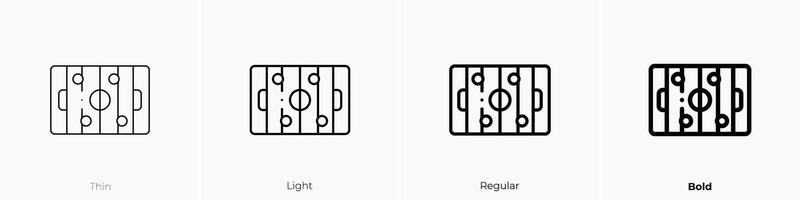 hockey arena icono. delgado, luz, regular y negrita estilo diseño aislado en blanco antecedentes vector