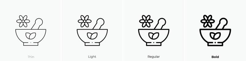 herb icon. Thin, Light, Regular And Bold style design isolated on white background vector