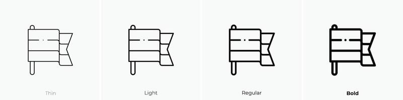 Holanda icono. delgado, luz, regular y negrita estilo diseño aislado en blanco antecedentes vector