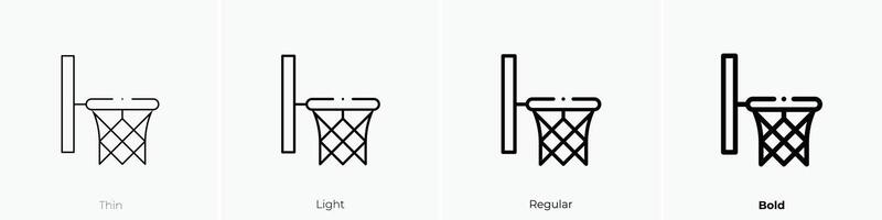 hoop icon. Thin, Light, Regular And Bold style design isolated on white background vector