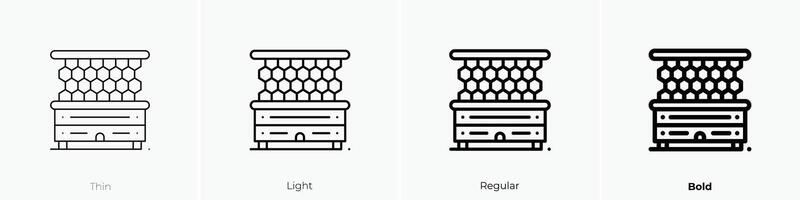 miel icono. delgado, luz, regular y negrita estilo diseño aislado en blanco antecedentes vector