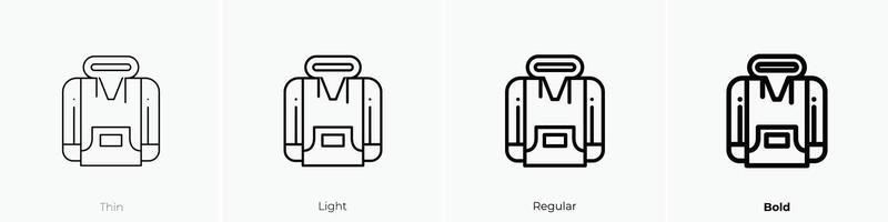 hoodie icon. Thin, Light, Regular And Bold style design isolated on white background vector