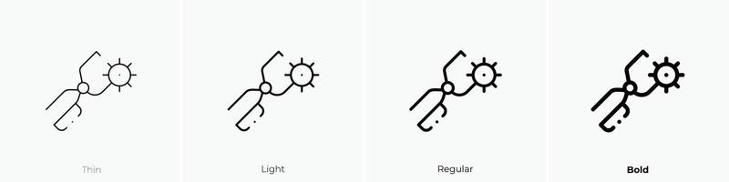 agujero pegador icono. delgado, luz, regular y negrita estilo diseño aislado en blanco antecedentes vector