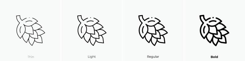 hop icon. Thin, Light, Regular And Bold style design isolated on white background vector