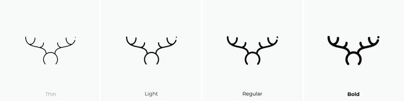 horns icon. Thin, Light, Regular And Bold style design isolated on white background vector