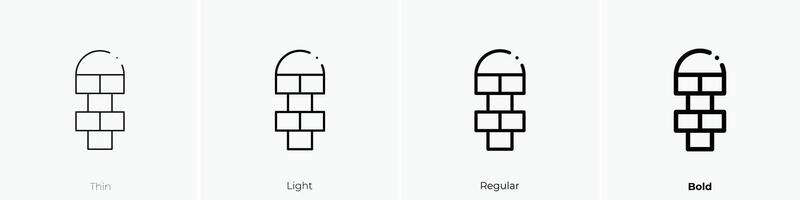 hopscotch icon. Thin, Light, Regular And Bold style design isolated on white background vector