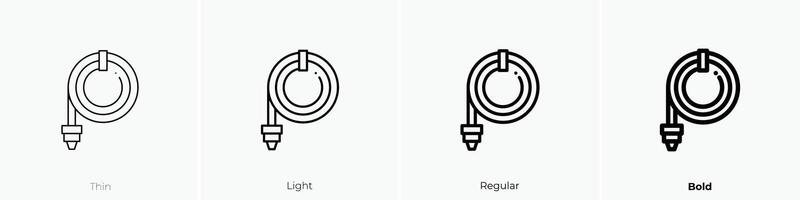 hose icon. Thin, Light, Regular And Bold style design isolated on white background vector