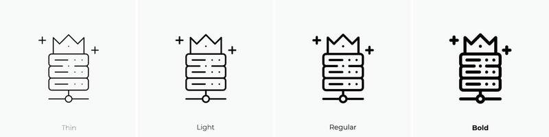 hospedaje icono. delgado, luz, regular y negrita estilo diseño aislado en blanco antecedentes vector