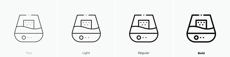 humidificador icono. delgado, luz, regular y negrita estilo diseño aislado en blanco antecedentes vector