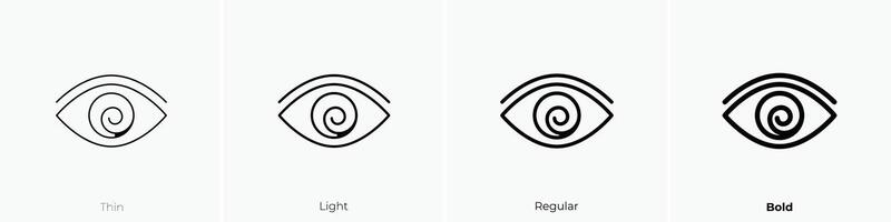hypnosis icon. Thin, Light, Regular And Bold style design isolated on white background vector