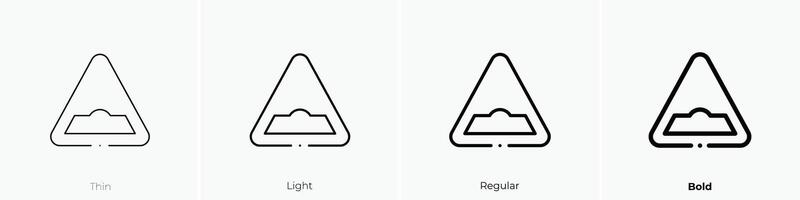 hump icon. Thin, Light, Regular And Bold style design isolated on white background vector