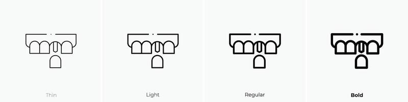 implante icono. delgado, luz, regular y negrita estilo diseño aislado en blanco antecedentes vector