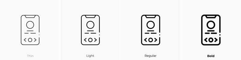 incoming icon. Thin, Light, Regular And Bold style design isolated on white background vector