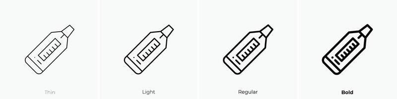 indicador icono. delgado, luz, regular y negrita estilo diseño aislado en blanco antecedentes vector