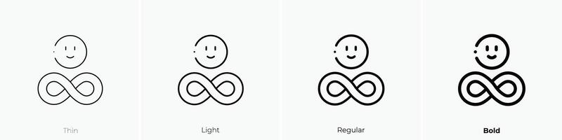 infinity icon. Thin, Light, Regular And Bold style design isolated on white background vector