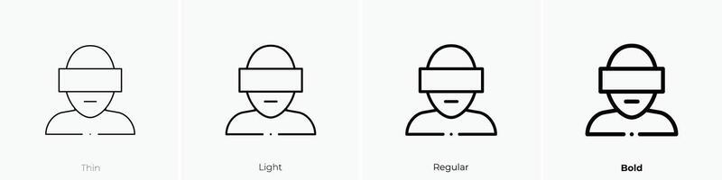 informant icon. Thin, Light, Regular And Bold style design isolated on white background vector