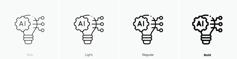 innovation icon. Thin, Light, Regular And Bold style design isolated on white background vector