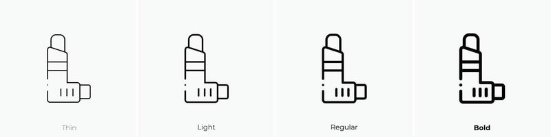 inhaler icon. Thin, Light, Regular And Bold style design isolated on white background vector