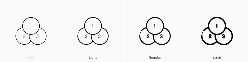 infographics icon. Thin, Light, Regular And Bold style design isolated on white background vector