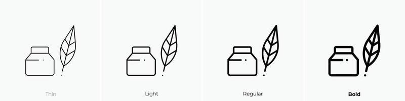 ink icon. Thin, Light, Regular And Bold style design isolated on white background vector