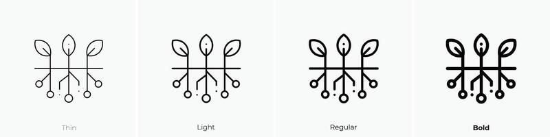 infographic icon. Thin, Light, Regular And Bold style design isolated on white background vector