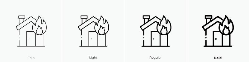 seguro icono. delgado, luz, regular y negrita estilo diseño aislado en blanco antecedentes vector