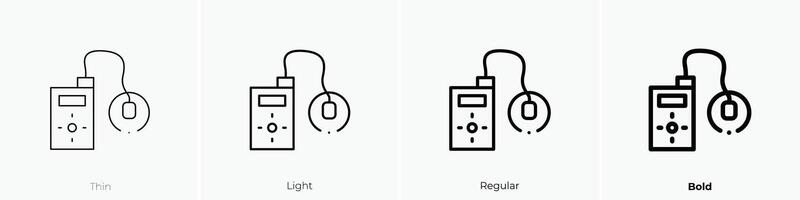 insulina icono. delgado, luz, regular y negrita estilo diseño aislado en blanco antecedentes vector