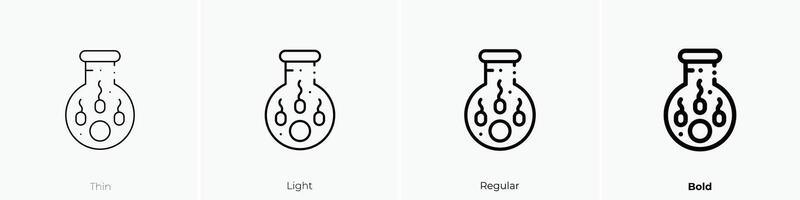 insemination icon. Thin, Light, Regular And Bold style design isolated on white background vector