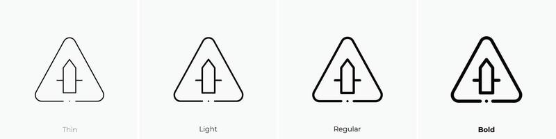 intersection icon. Thin, Light, Regular And Bold style design isolated on white background vector