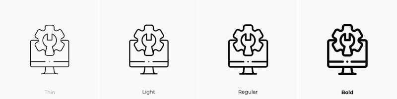 it department icon. Thin, Light, Regular And Bold style design isolated on white background vector