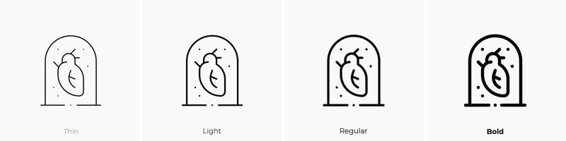 isolated icon. Thin, Light, Regular And Bold style design isolated on white background vector
