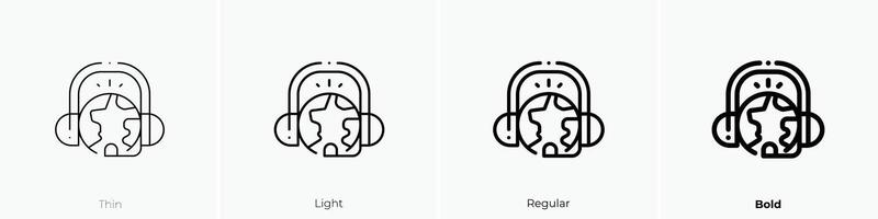 intertwined icon. Thin, Light, Regular And Bold style design isolated on white background vector