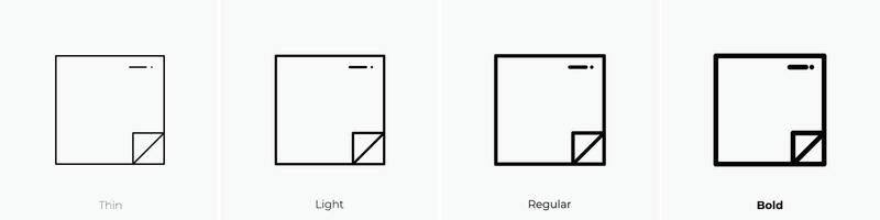 eso icono. delgado, luz, regular y negrita estilo diseño aislado en blanco antecedentes vector