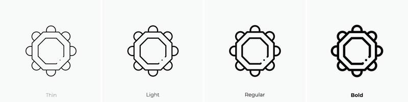 jarocho icono. delgado, luz, regular y negrita estilo diseño aislado en blanco antecedentes vector