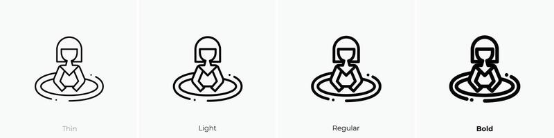 jacuzzi icon. Thin, Light, Regular And Bold style design isolated on white background vector