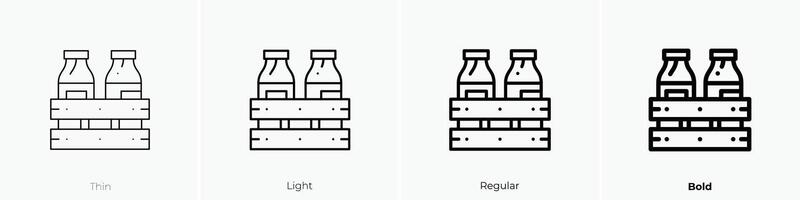 juice icon. Thin, Light, Regular And Bold style design isolated on white background vector