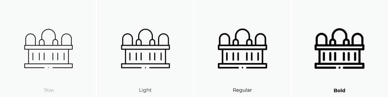 judge icon. Thin, Light, Regular And Bold style design isolated on white background vector