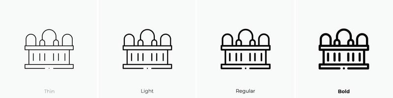 juez icono. delgado, luz, regular y negrita estilo diseño aislado en blanco antecedentes vector