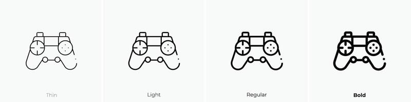 joysticks icon. Thin, Light, Regular And Bold style design isolated on white background vector