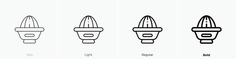 juicer icon. Thin, Light, Regular And Bold style design isolated on white background vector