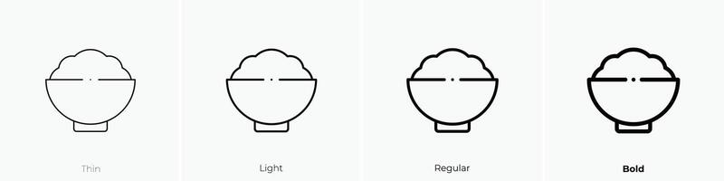 kimchi icono. delgado, luz, regular y negrita estilo diseño aislado en blanco antecedentes vector