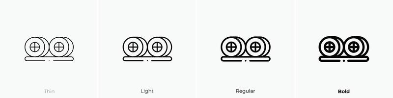 kimbap icon. Thin, Light, Regular And Bold style design isolated on white background vector