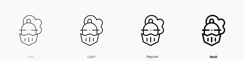 knight icon. Thin, Light, Regular And Bold style design isolated on white background vector