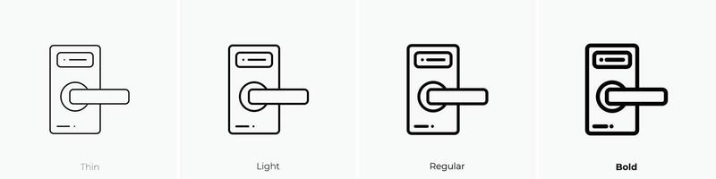 mando icono. delgado, luz, regular y negrita estilo diseño aislado en blanco antecedentes vector