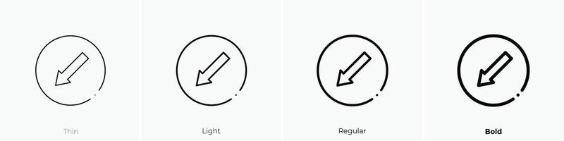 keep left icon. Thin, Light, Regular And Bold style design isolated on white background vector