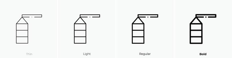 coreano linterna icono. delgado, luz, regular y negrita estilo diseño aislado en blanco antecedentes vector