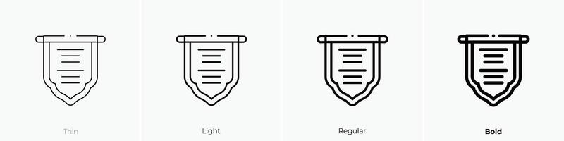 lagna patrika icon. Thin, Light, Regular And Bold style design isolated on white background vector