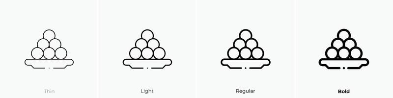 laddu icono. delgado, luz, regular y negrita estilo diseño aislado en blanco antecedentes vector