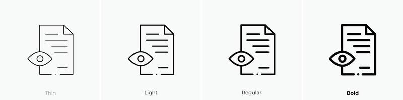 conocimiento icono. delgado, luz, regular y negrita estilo diseño aislado en blanco antecedentes vector