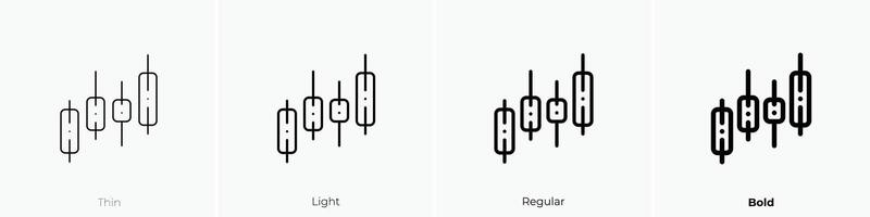 lamparas icono. delgado, luz, regular y negrita estilo diseño aislado en blanco antecedentes vector